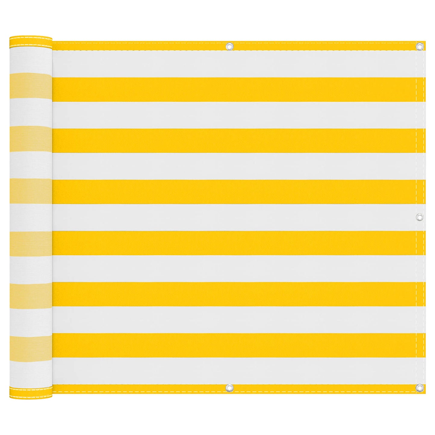 Balcony Screen Yellow and White 100 x 500 cm Oxford Fabric