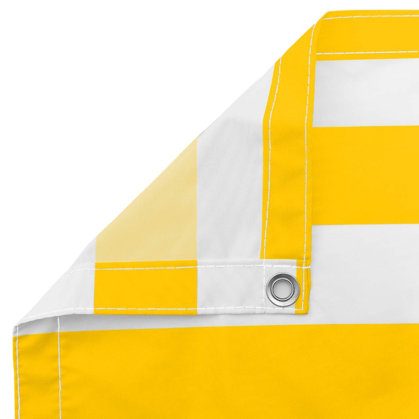 Balcony Screen Yellow and White 110 x 600 cm Oxford Fabric