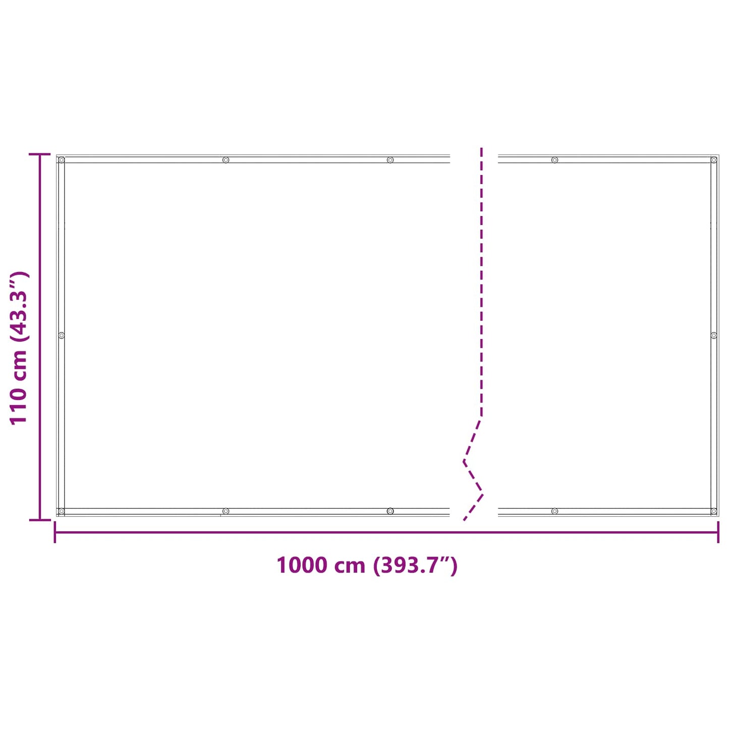 Balcony Screen Blue and White 110 x 1000 cm Oxford Fabric