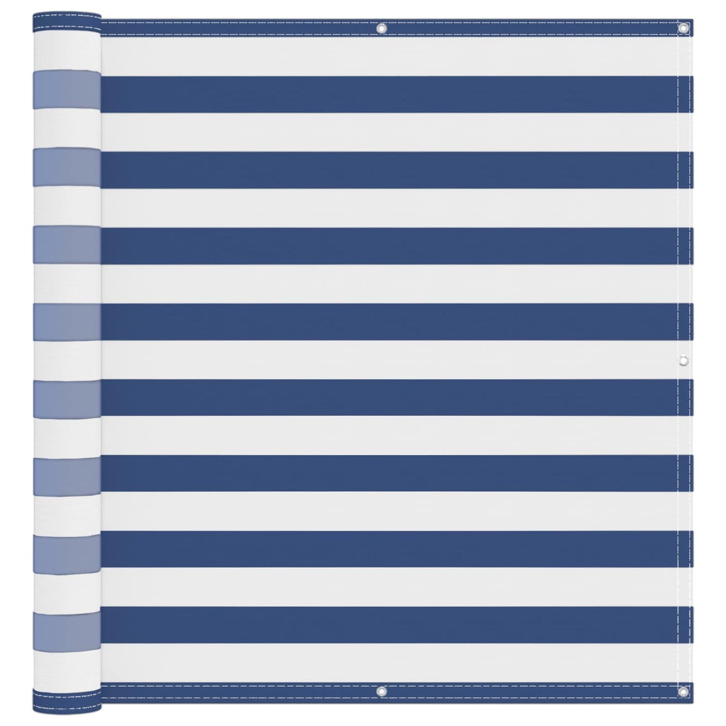 Balcony Screen Blue and White 120 x 200 cm PU coated oxford alu