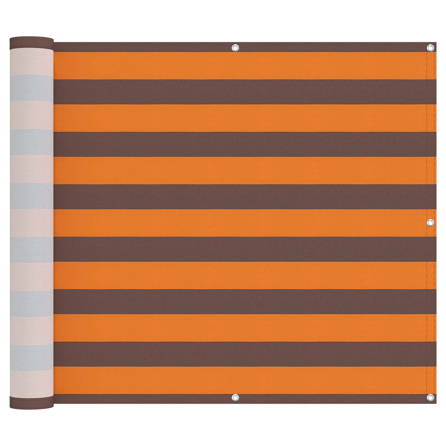 Balcony Screen Orange and Brown 100 x 800 cm Oxford Fabric