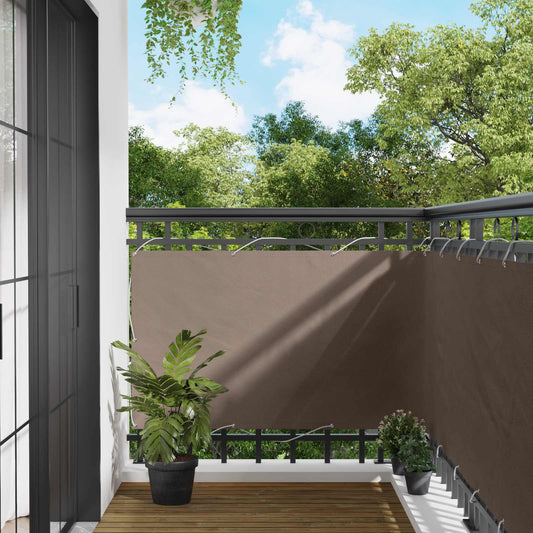 Balcony Screen Taupe 100 x 500 cm Oxford Fabric