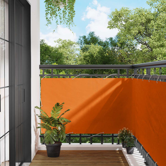 Balcony Screen Orange 100 x 200 cm Oxford Fabric