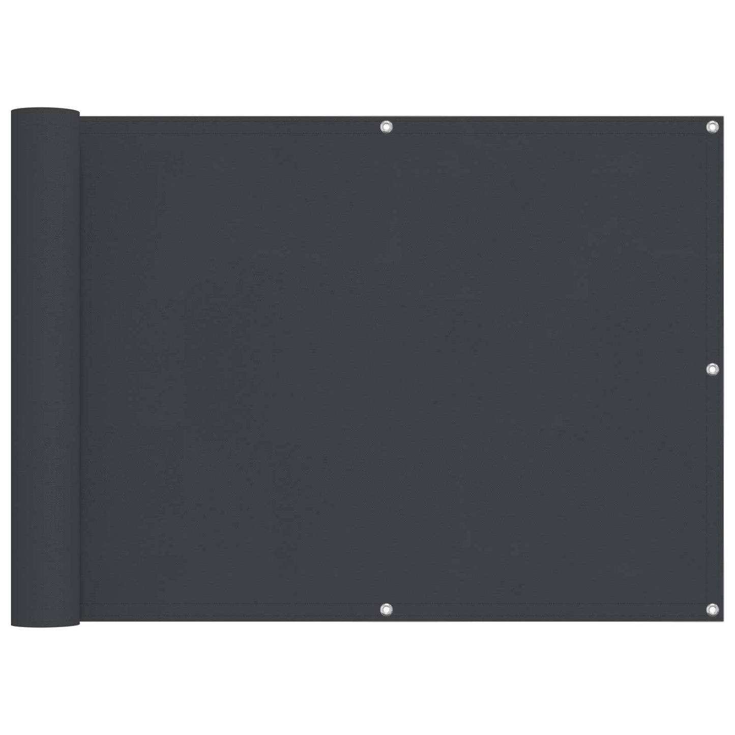 Balcony Screen 75 x 200 cm Oxford Fabric Rectangular Black