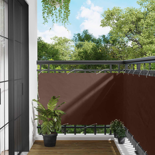 Balcony Screen Brown 100 x 1000 cm Oxford Fabric