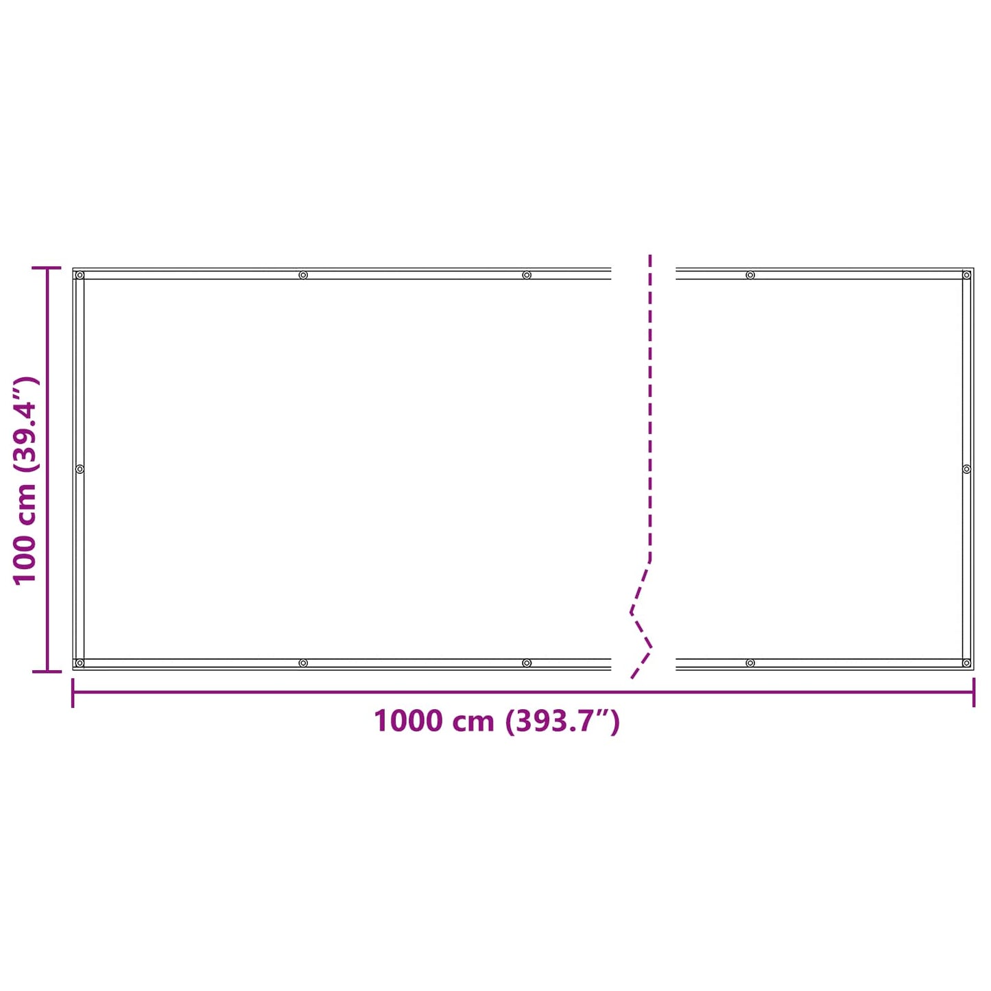 Balcony Screen Brown 100 x 1000 cm Oxford Fabric