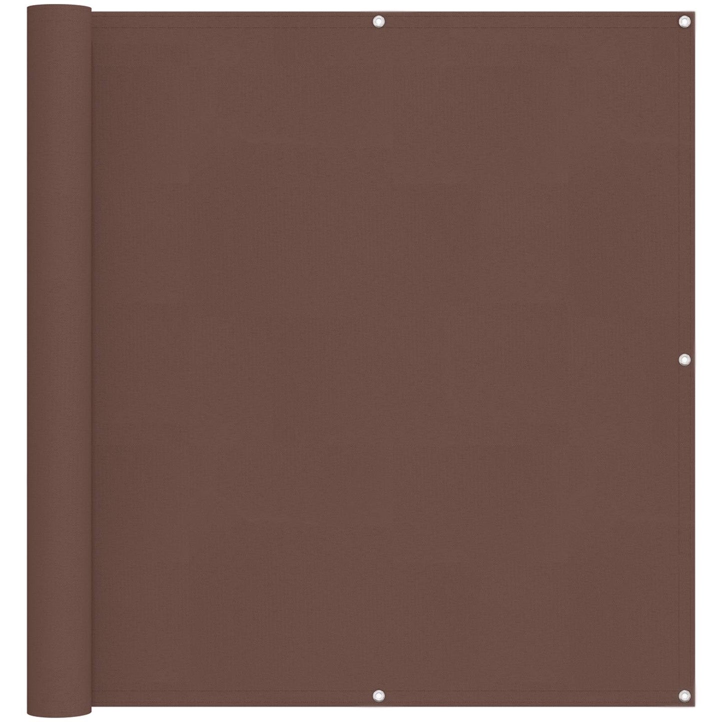 Balcony Screen Brown 110 x 400 cm Oxford Fabric