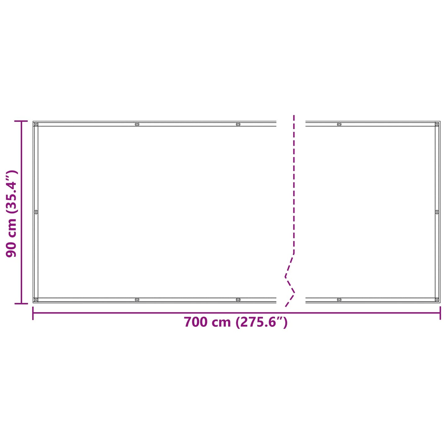 Balcony Screen Burgundy 90 x 700 cm PU coated oxford alu