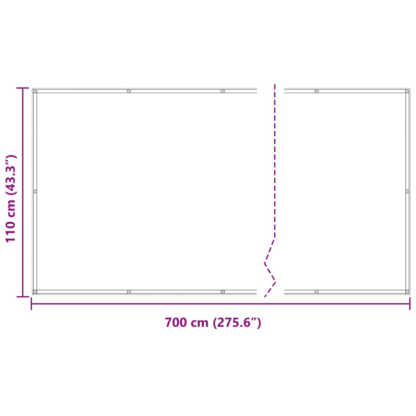 Balcony Screen Burgundy 110 x 700 cm Oxford Fabric