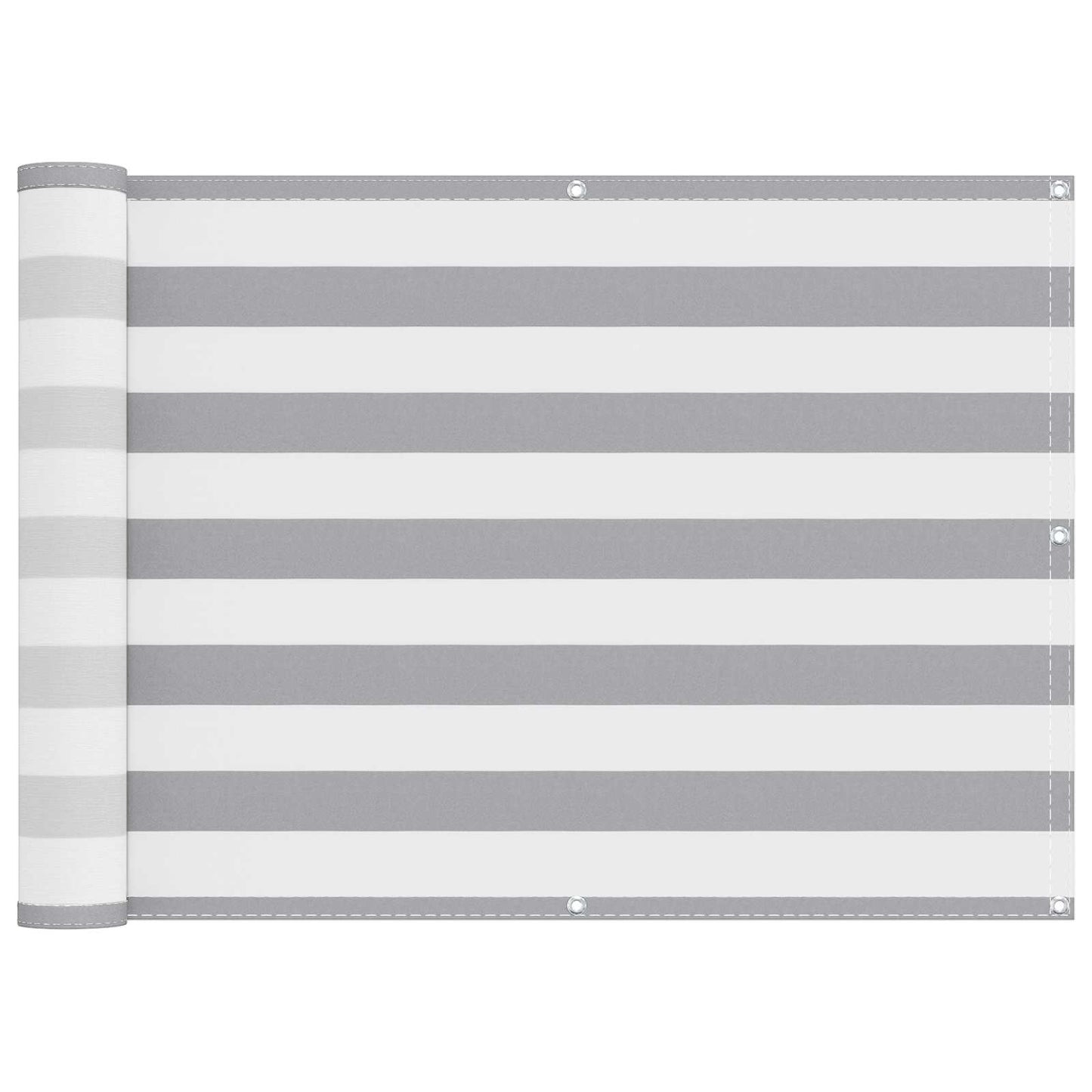 Balcony Screen Light Grey and White 75 x 500 cm