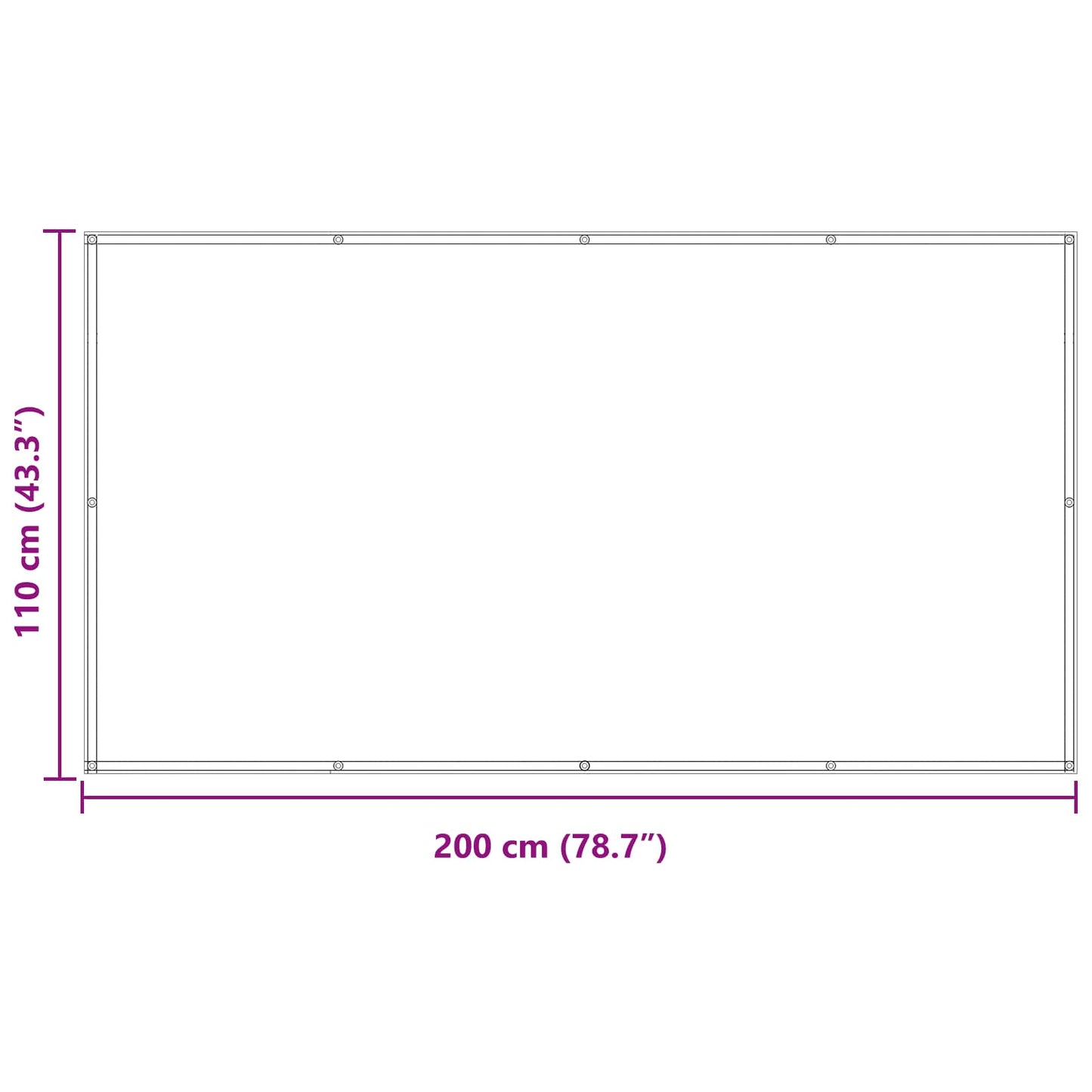 Balcony Screen Light Grey and White 110 x 200 cm Oxford Fabric