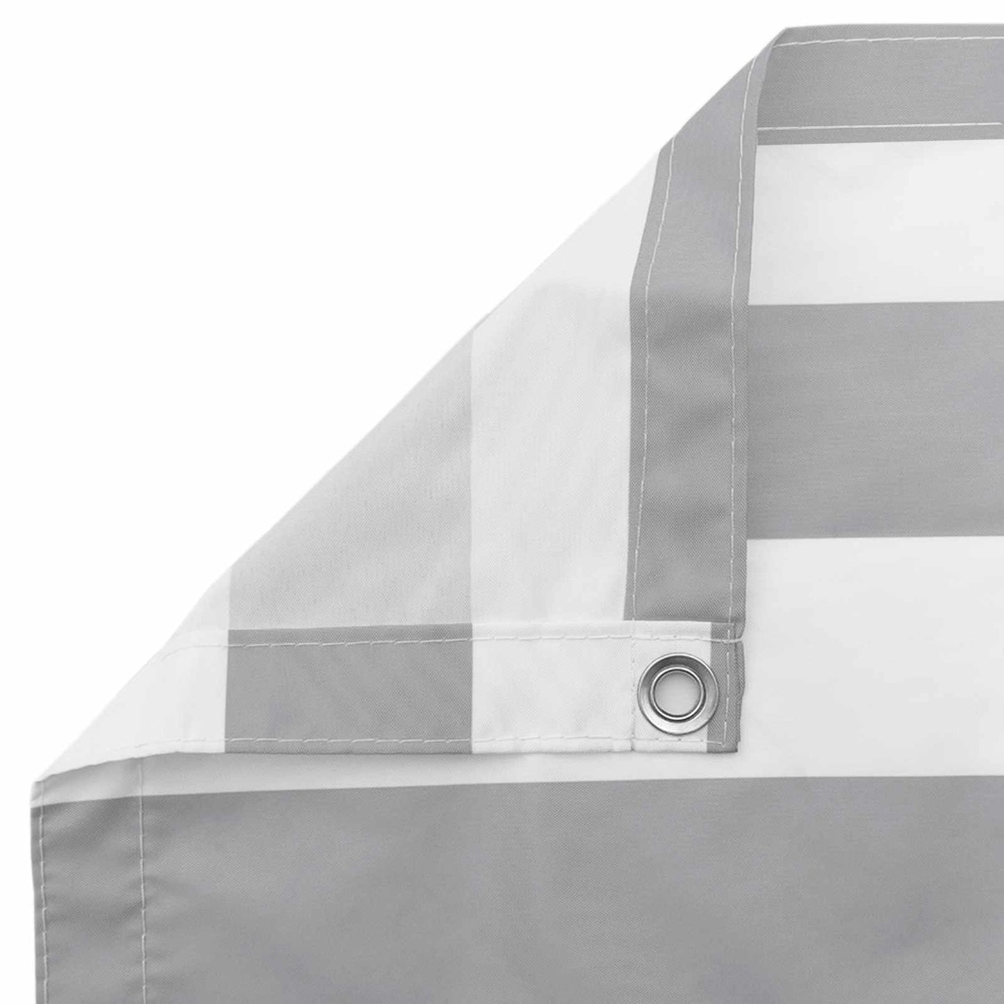 Balcony Screen Light Grey and White 110 x 300 cm Oxford Fabric