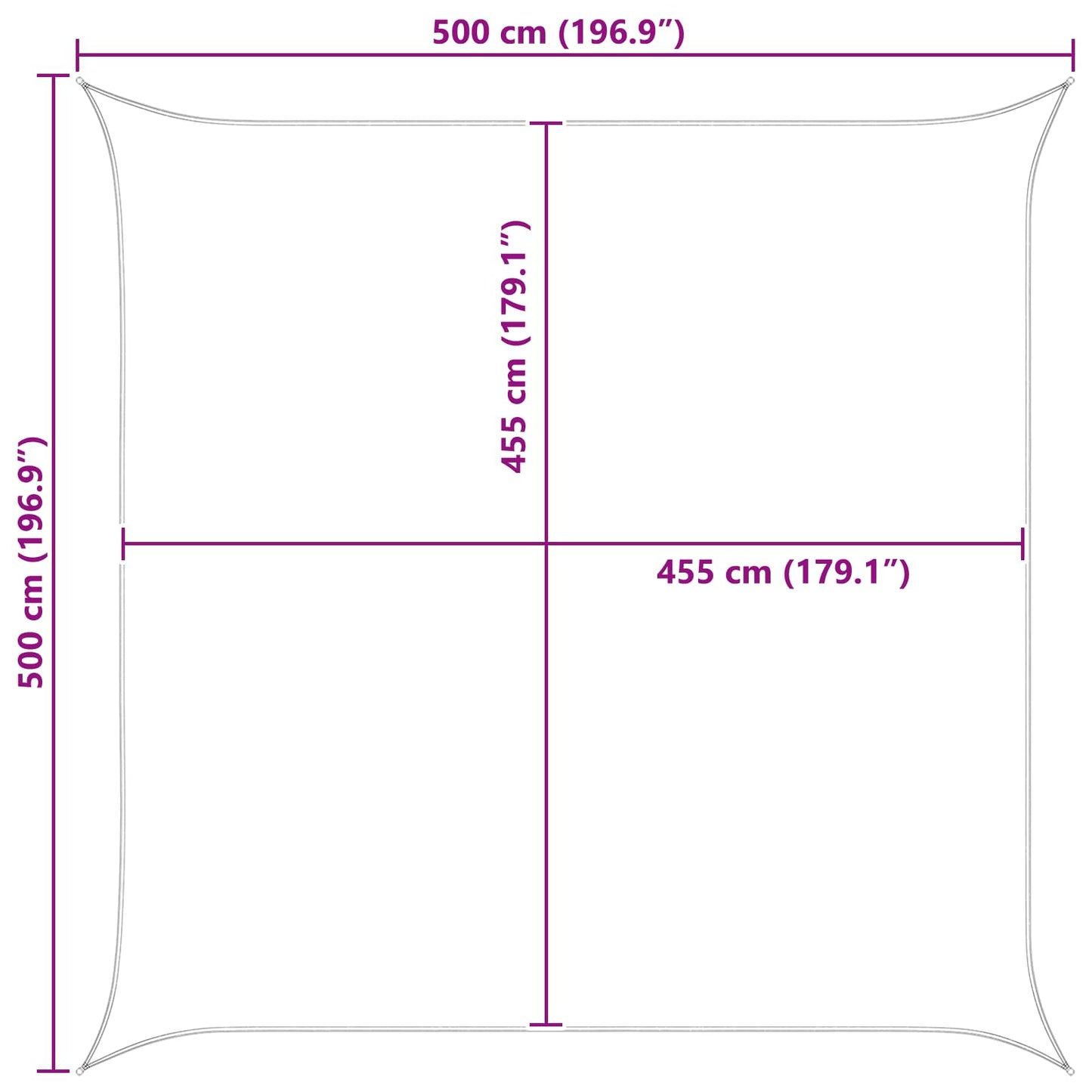 Sun Shade Sail Orange and Brown 5 x 5 m 100% Polyester Oxford