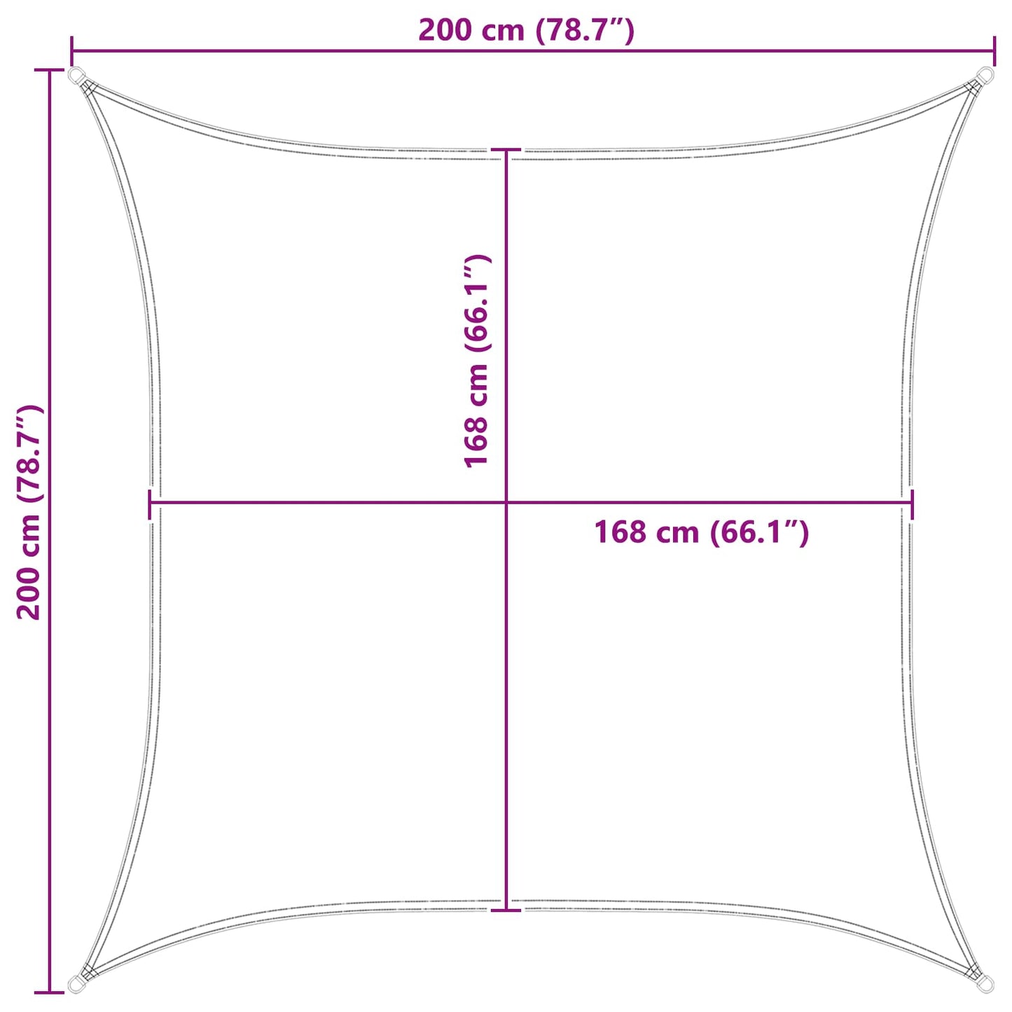 Sun Shade Sail Yellow and White 2 x 2 m 100% Polyester Oxford