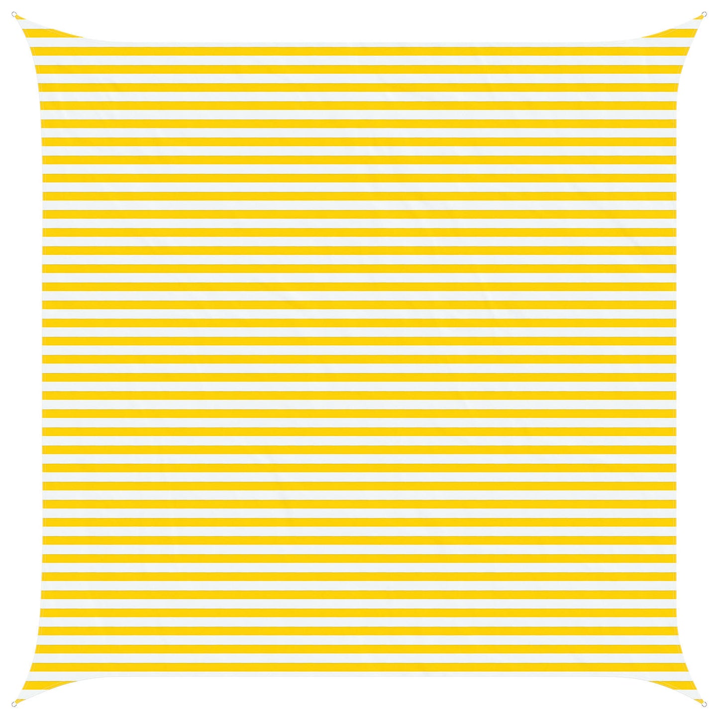 Sun Shade Sail Yellow and White 5 x 5 m 100% Polyester Oxford