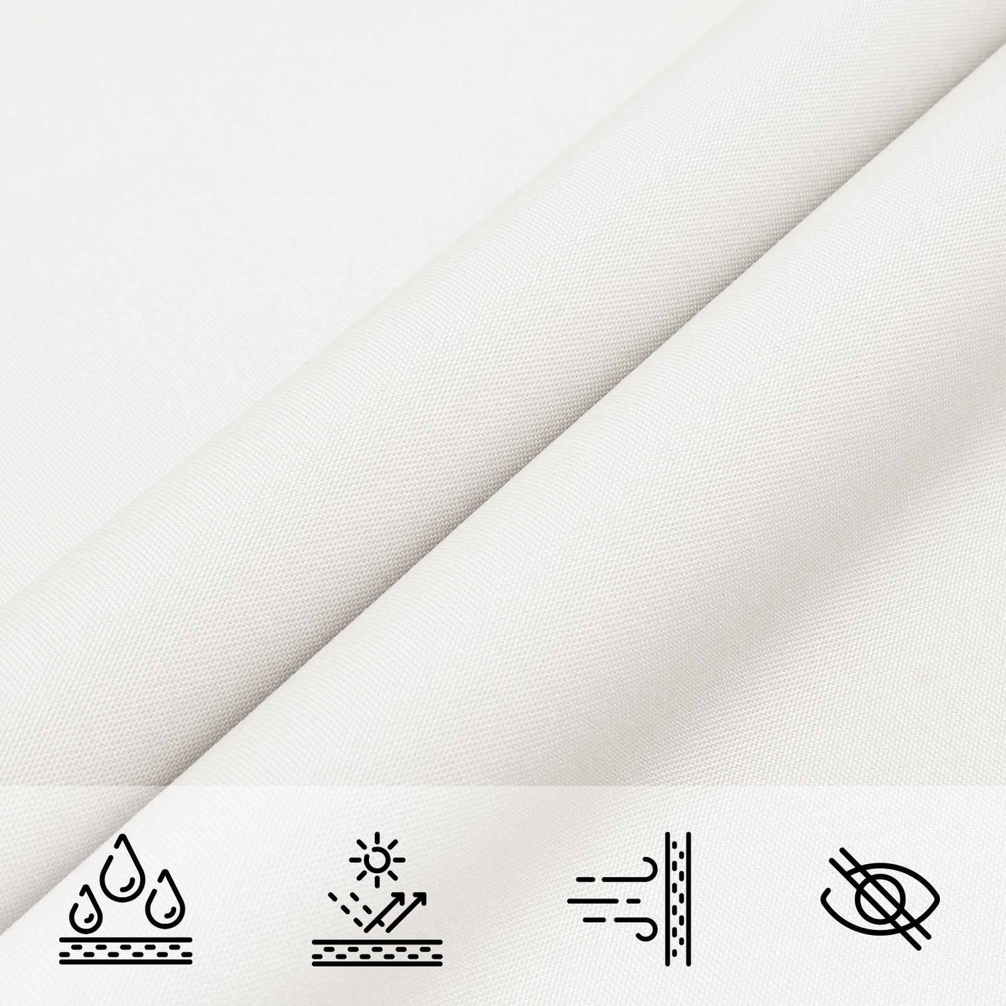 Sun Shade Sail White 6 x 2 m 100% Polyester Oxford