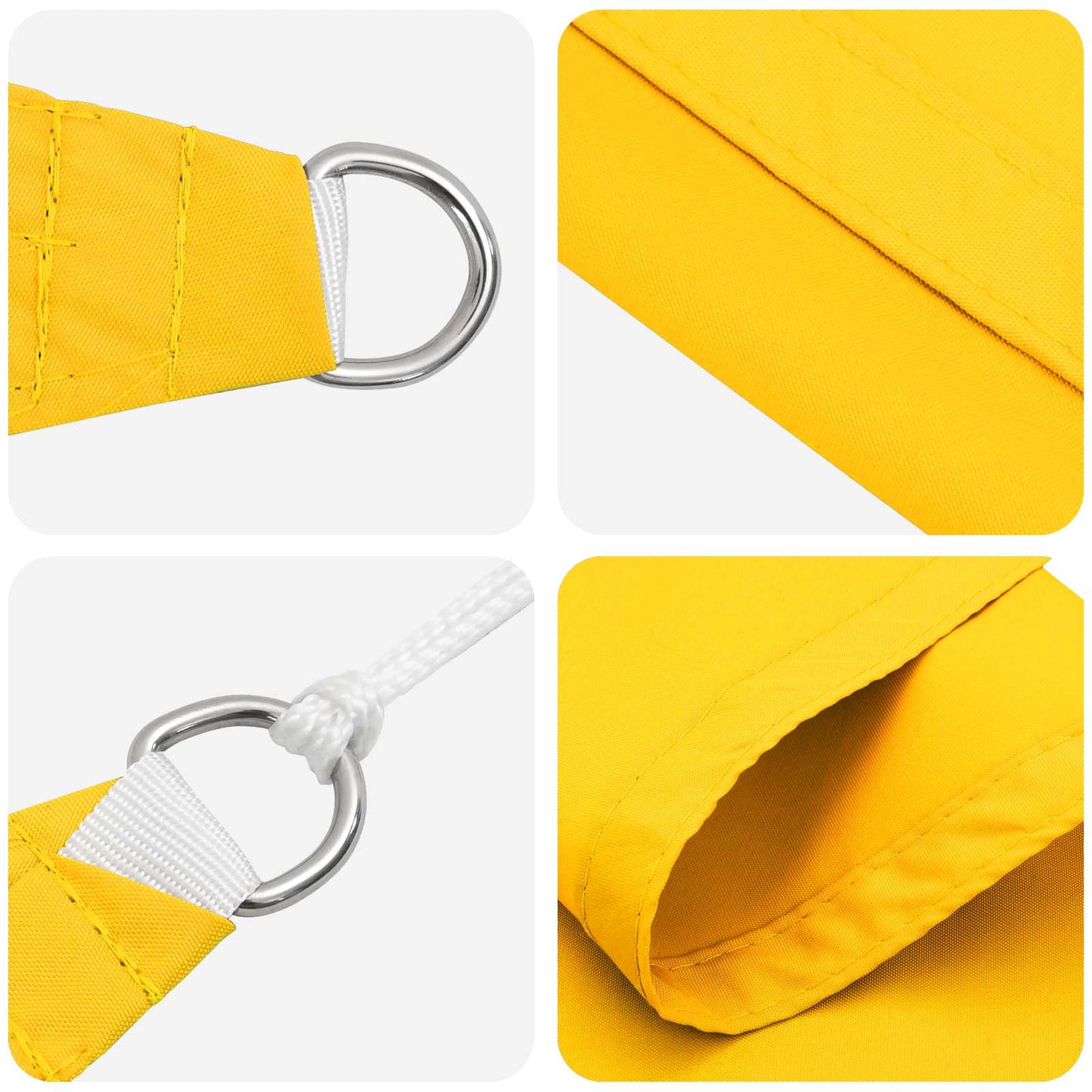 Sun Shade Sail Yellow 6 x 2 m 100% Polyester Oxford