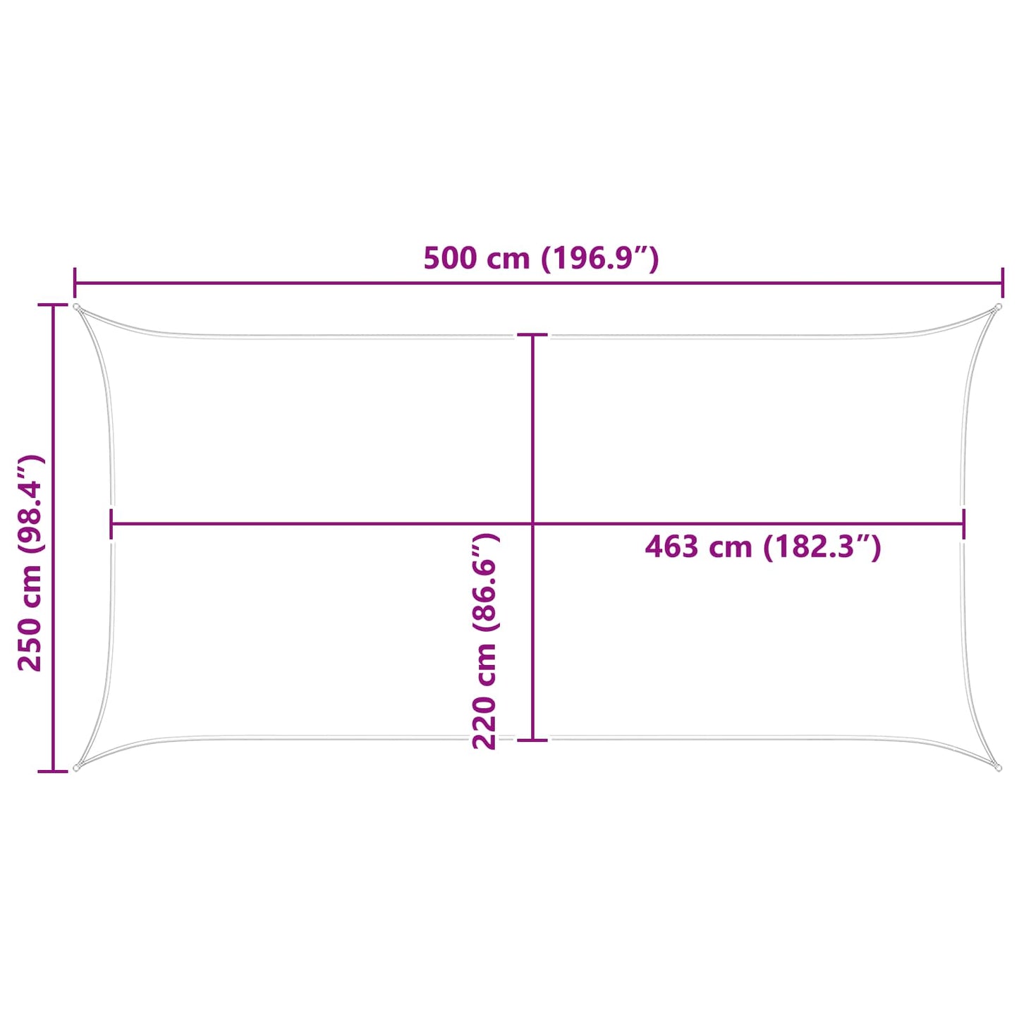 Sun Shade Sail Orange and Brown 5 x 2,5 m 100% Polyester Oxford