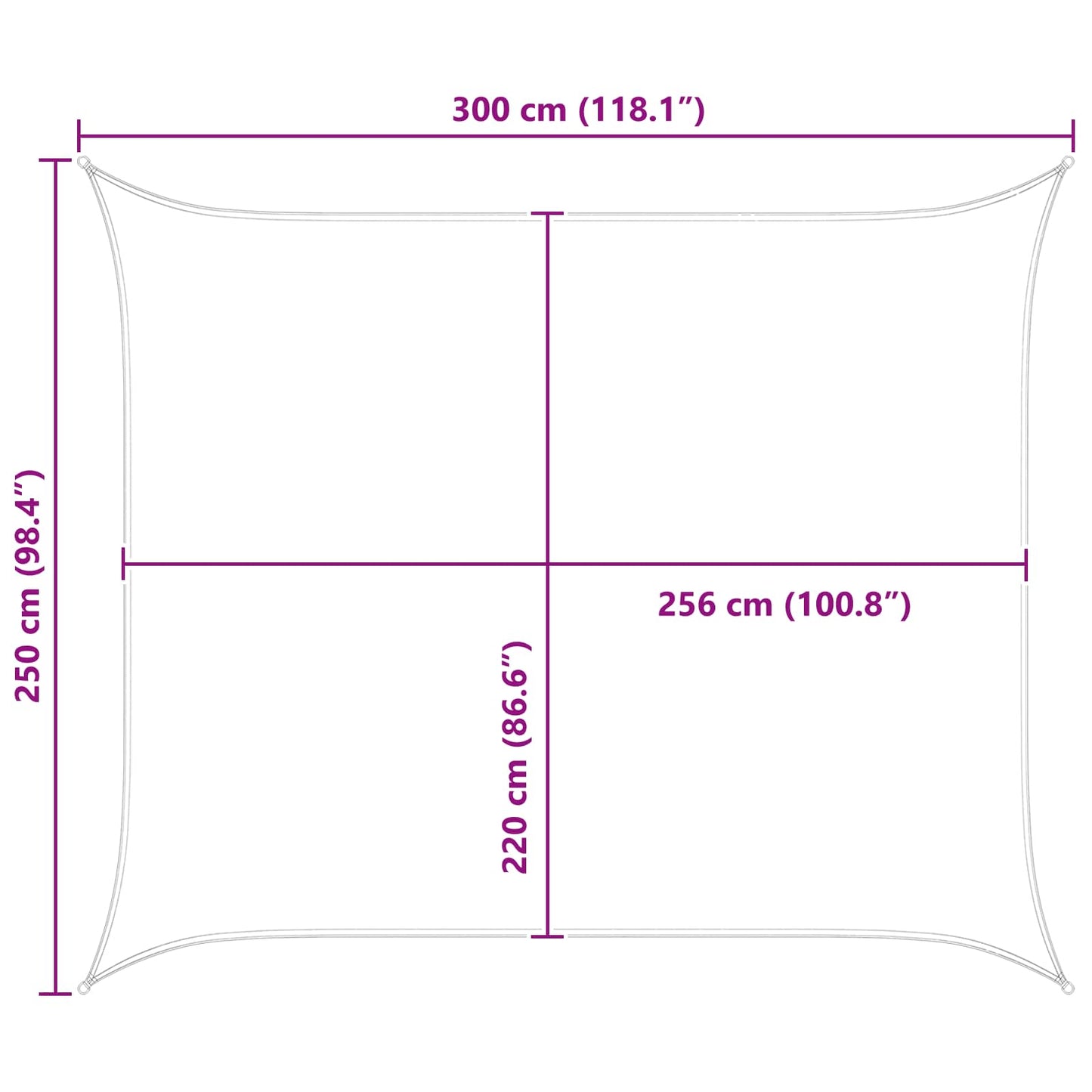 Sun Shade Sail Yellow and White 2.5 x 3 m 100% Polyester Oxford
