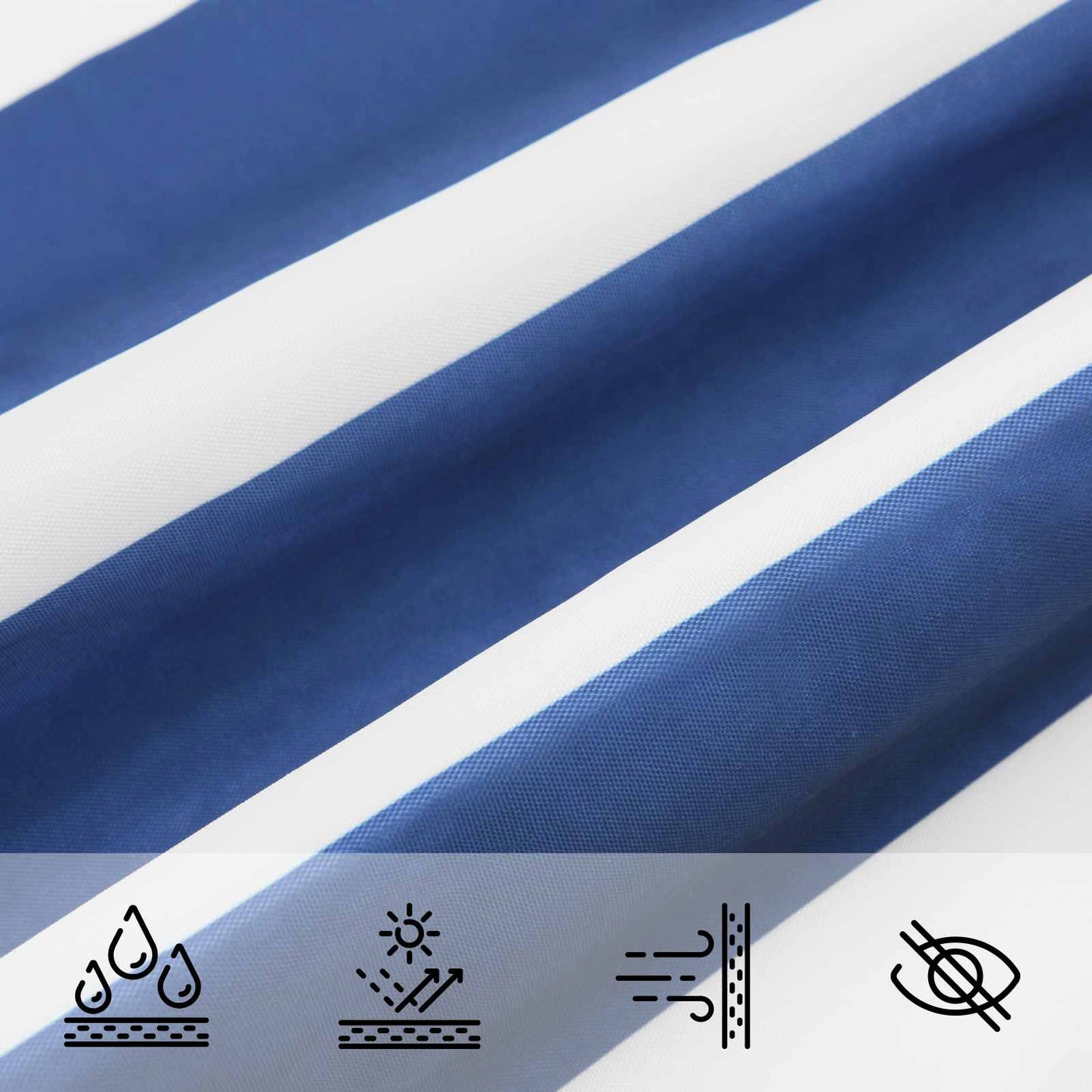 Sun Shade Sail Blue and White 7 x 4 m 100% Polyester Oxford