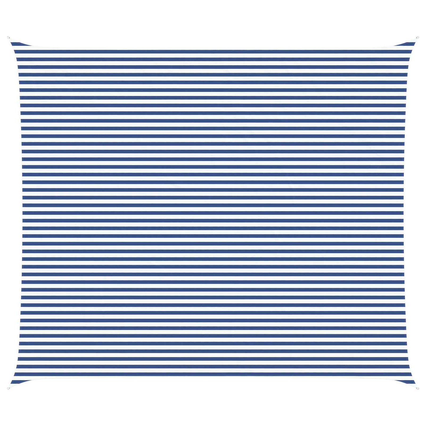 Sun Shade Sail Blue and White 7 x 6 m 100% Polyester Oxford