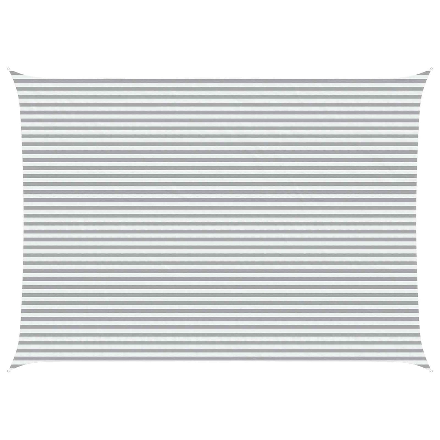 Sun Shade Sail Light Grey and White 7 x 5 m