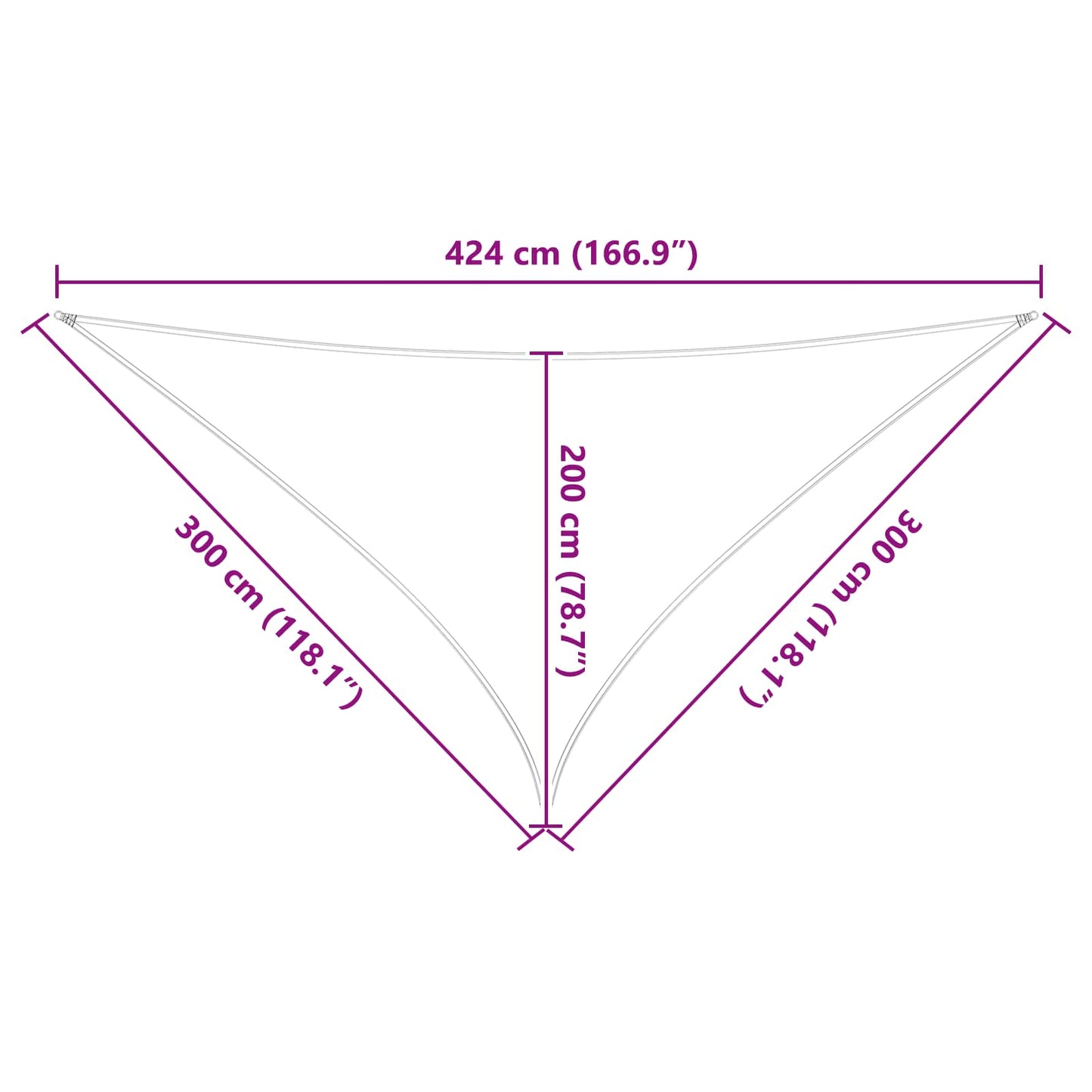 Sun Shade Sail Orange and Brown 3 x 3 x 4.24 m