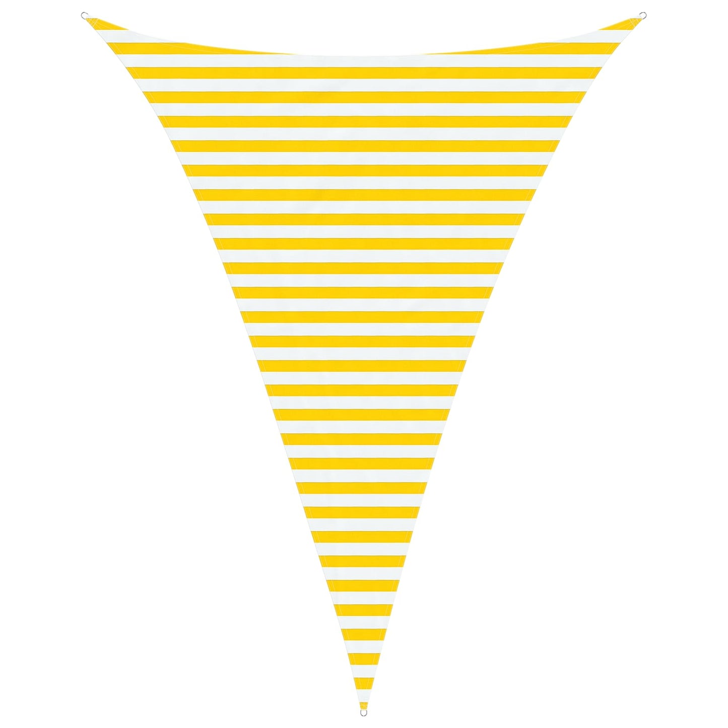Sun Shade Sail Yellow and White 3 x 4 x 4 m