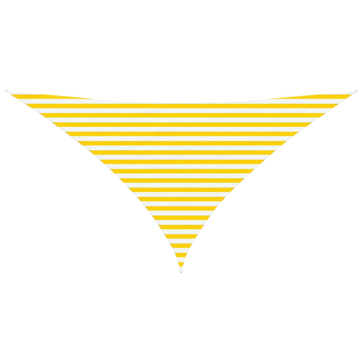 Sun Shade Sail Yellow and White 3.5 x 3.5 x 4.9 m