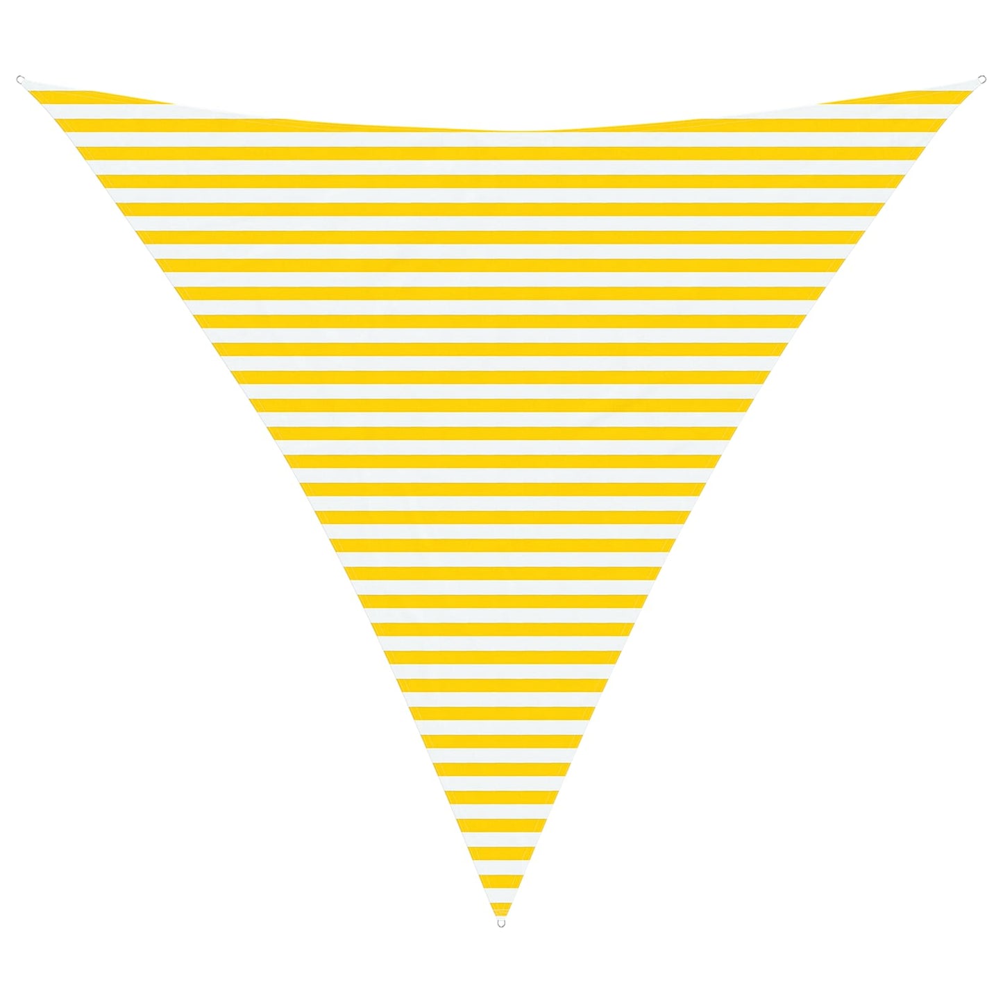 Sun Shade Sail Yellow and White 4.5 x 4.5 x 4.5 m