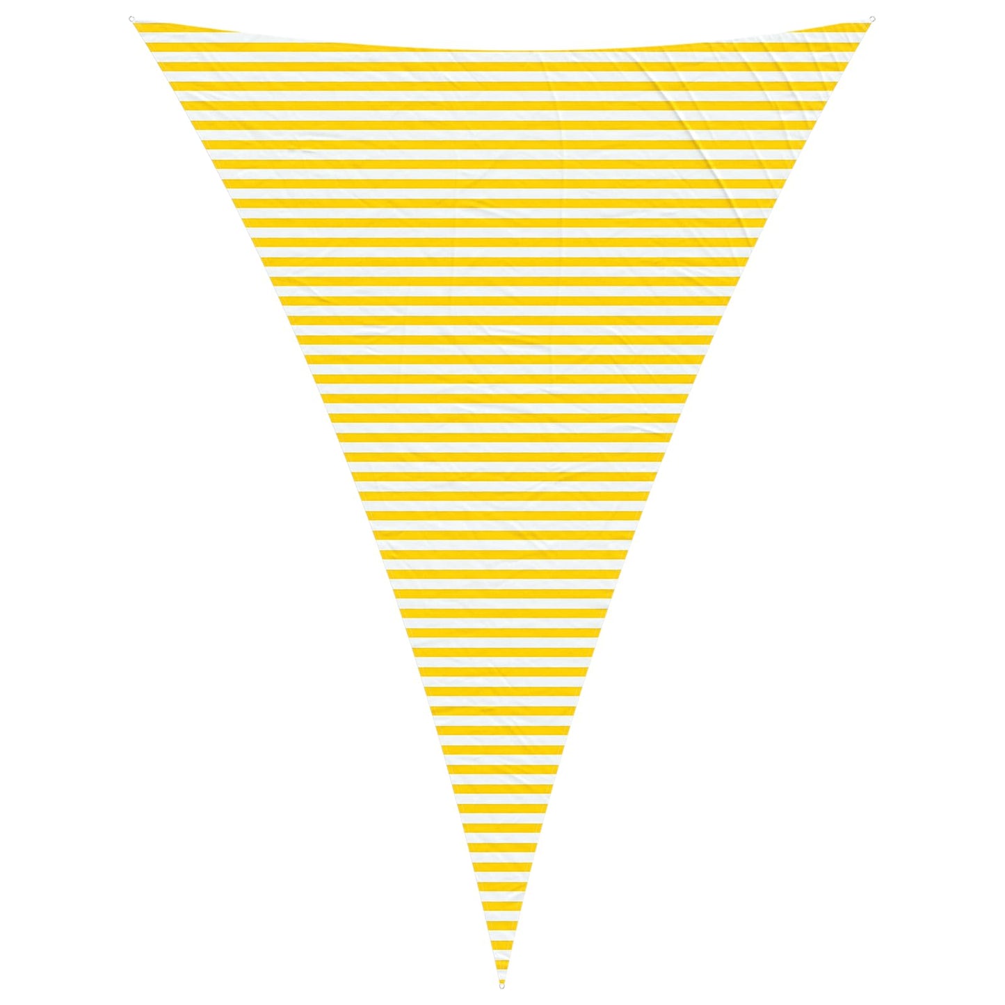 Sun Shade Sail Yellow and White 5 x 7 x 7 m