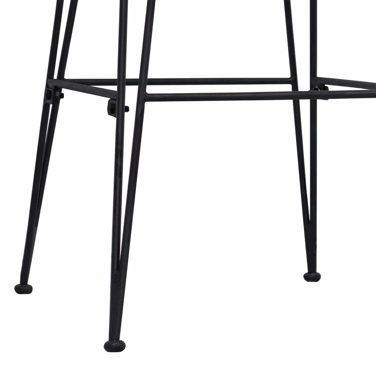 Bar Stool 2 pcs Natural 44 x 45 x 76 cm Rattan and Steel