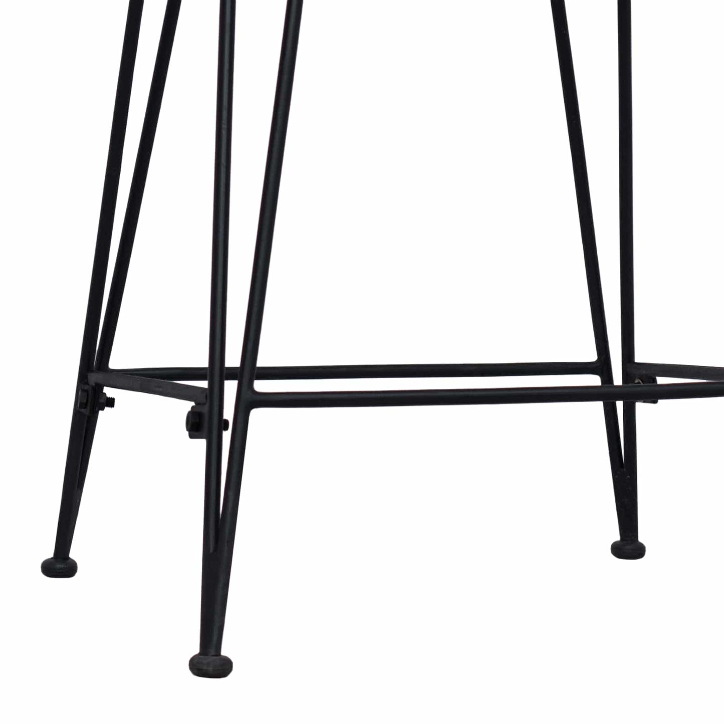 Bar Stool 2 pcs Black 44 x 45 x 76 cm Rattan and Steel