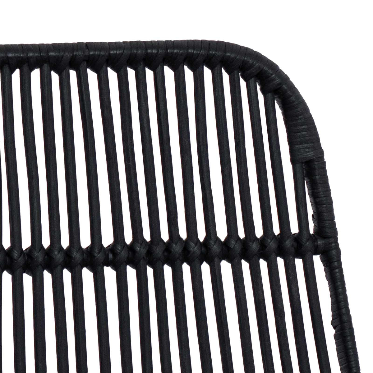 Bar Stool 2 pcs Black 44 x 54 x 96 cm Rattan and Steel