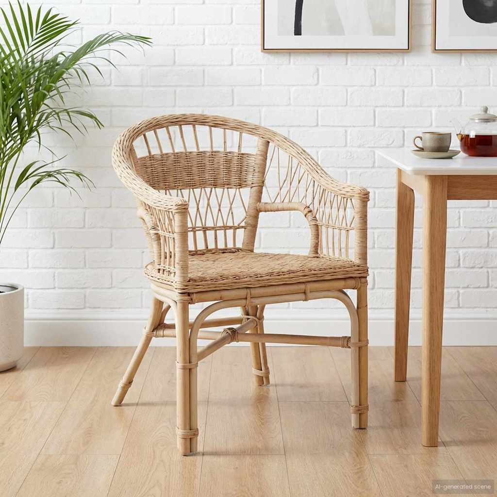 Stacking Chair Natural 60 x 60 x 81 cm Rattan