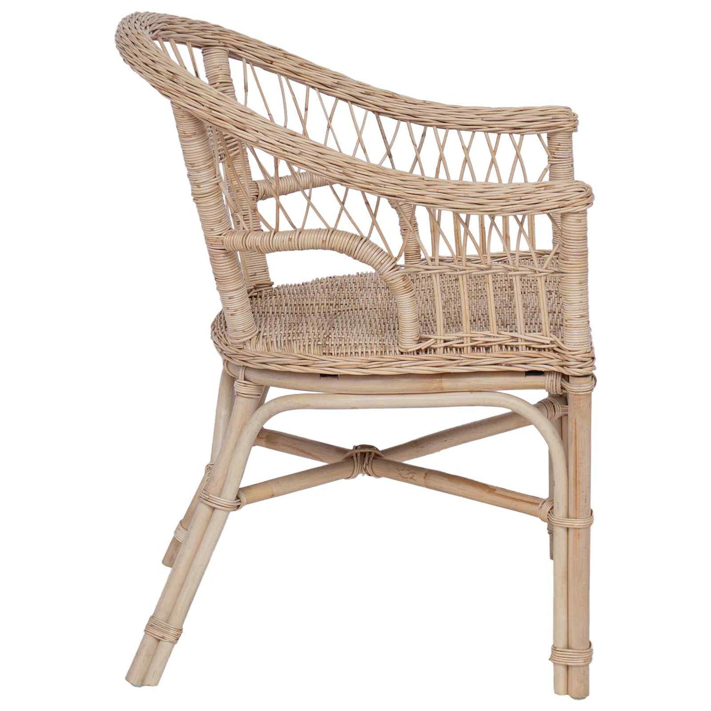 Stacking Chair Natural 60 x 60 x 81 cm Rattan