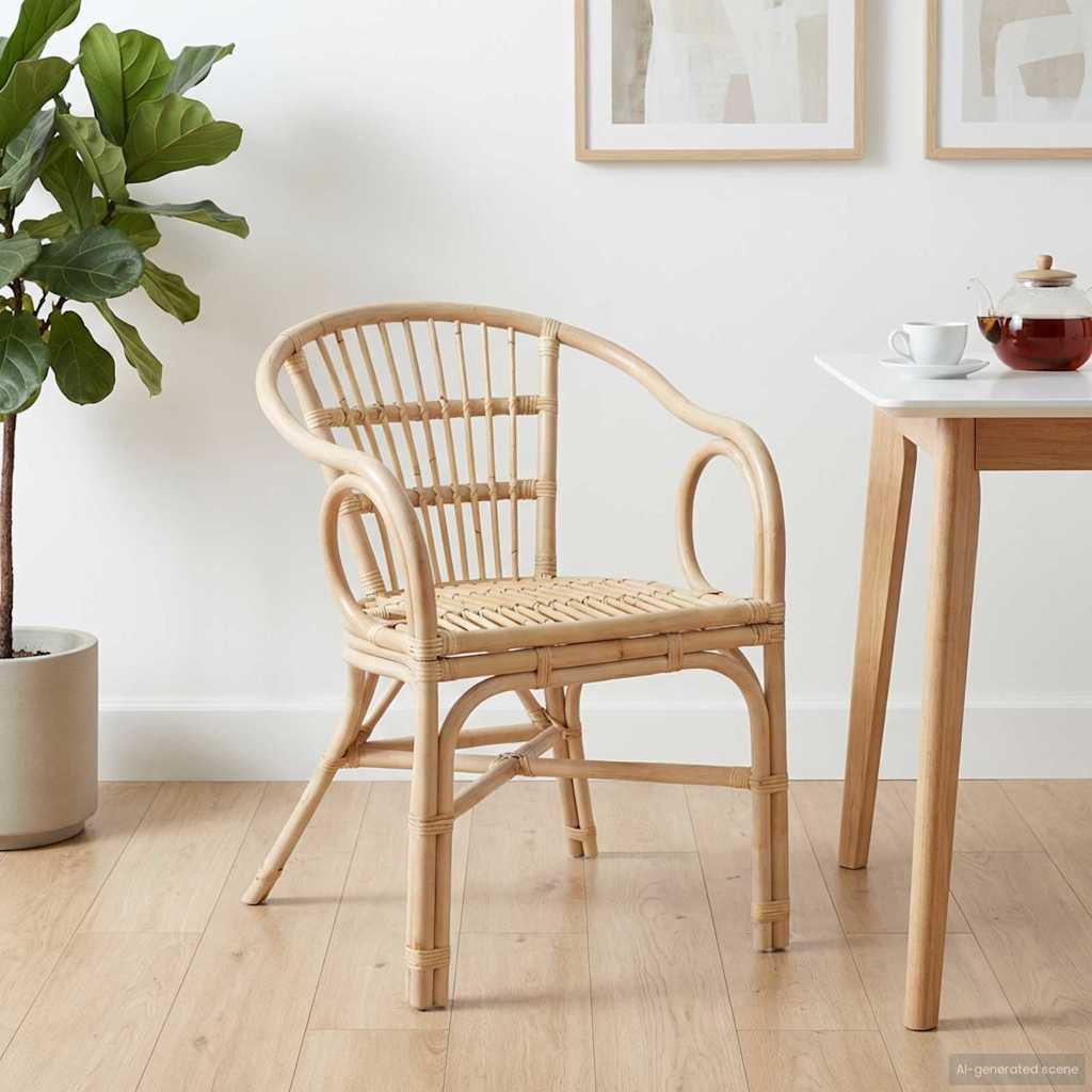 Stacking Chair Natural 58 x 60 x 81 cm Rattan