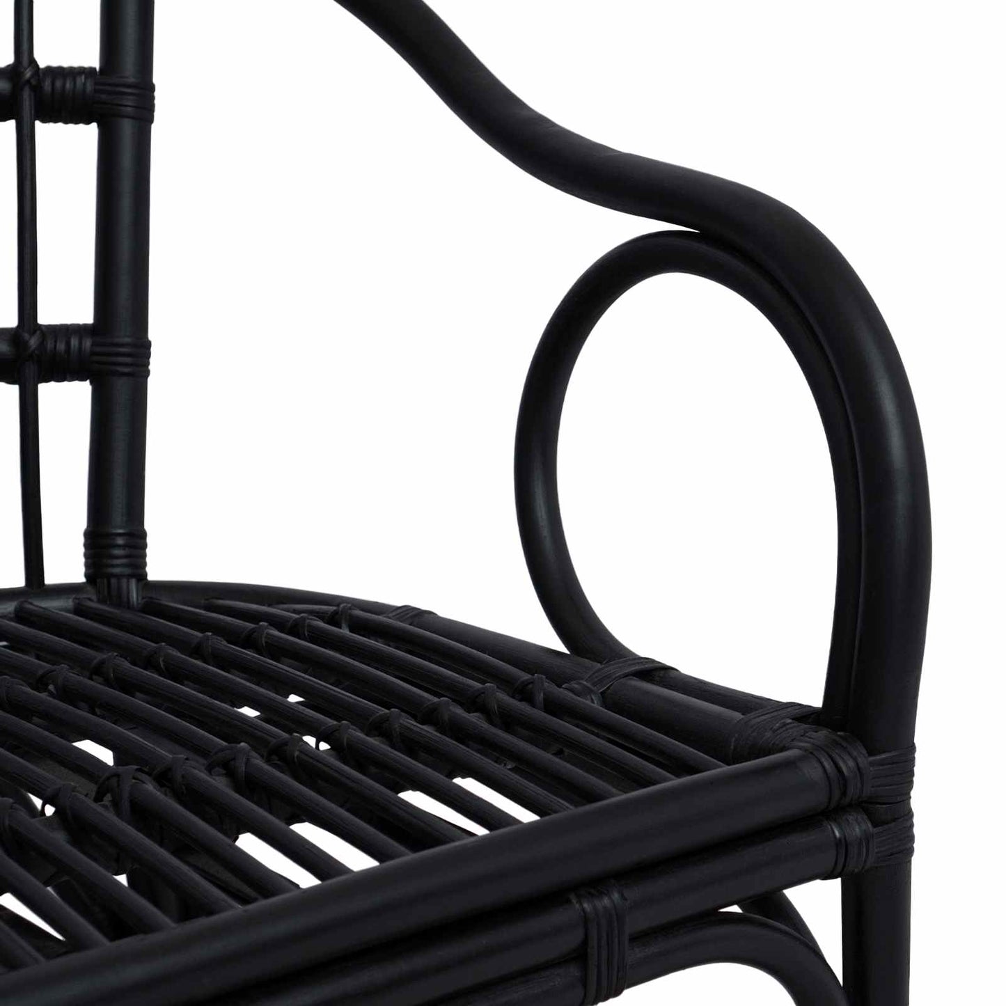 Stacking Chair Black 58 x 60 x 81 cm Rattan
