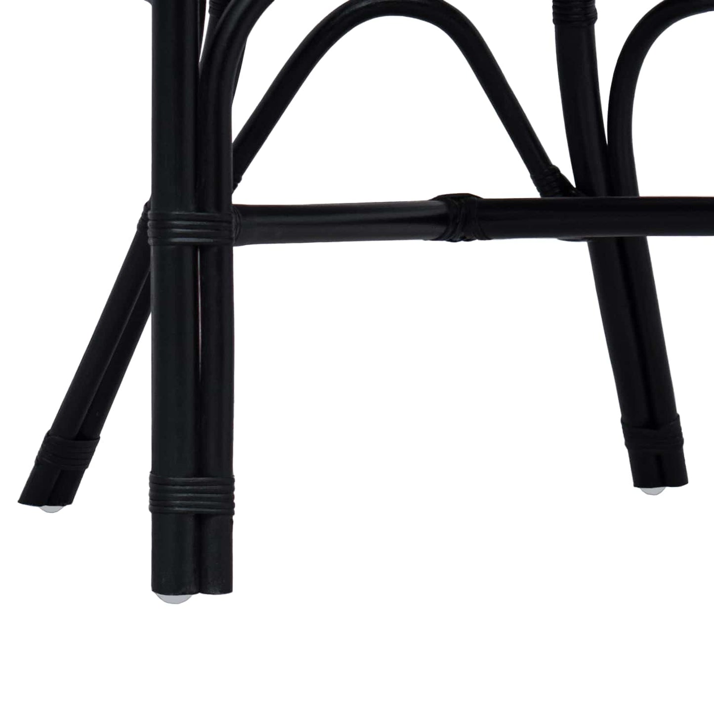 Stacking Chair Black 58 x 60 x 81 cm Rattan
