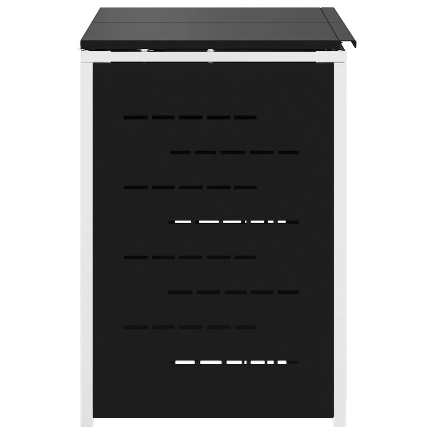 Wheelie Bin Storage Black 138 x 77.5 x 112.5 cm Stainless Steel