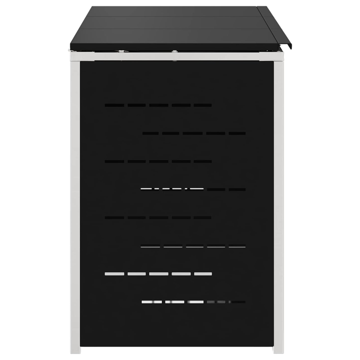 Wheelie Bin Storage Black 207 x 77.5 x 112.5 cm Stainless Steel