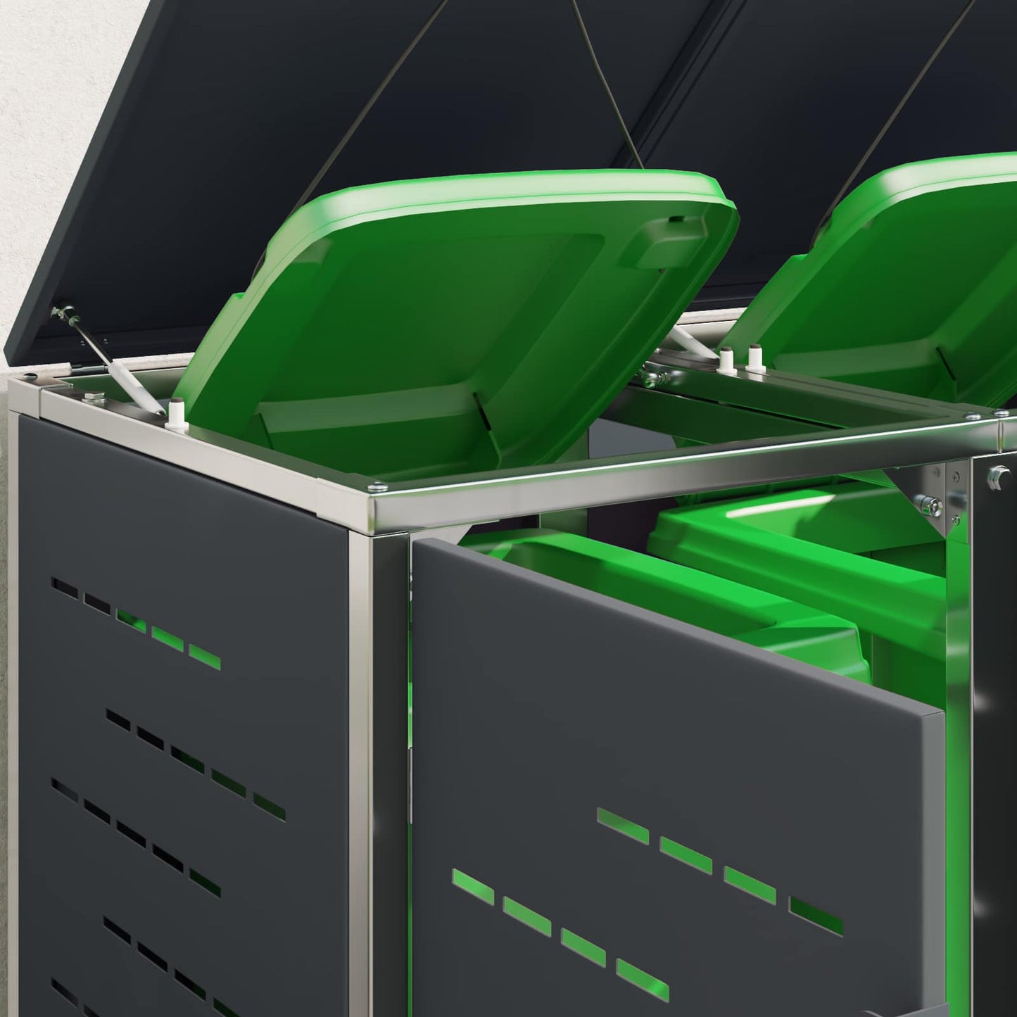 Wheelie Bin Storage Anthracite 138 x 77.5 x 112.5 cm