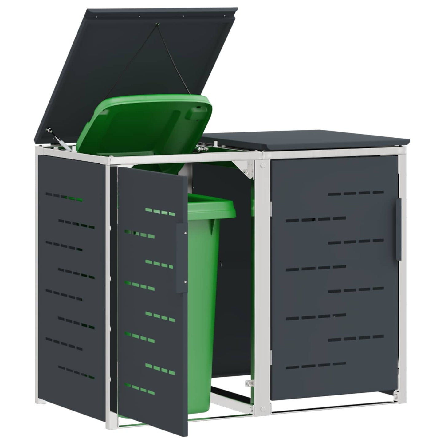 Wheelie Bin Storage Anthracite 138 x 77.5 x 112.5 cm
