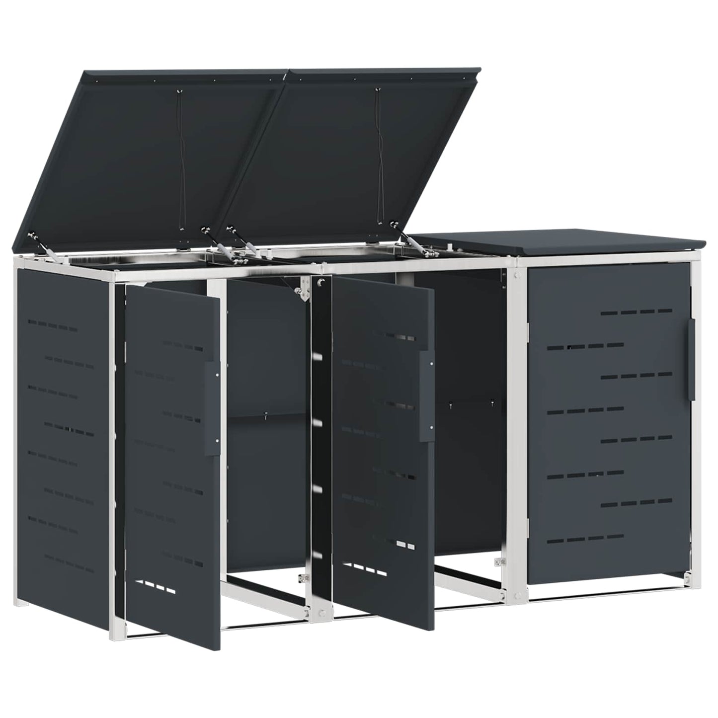 Wheelie Bin Storage Anthracite 207 x 77.5 x 112.5 cm