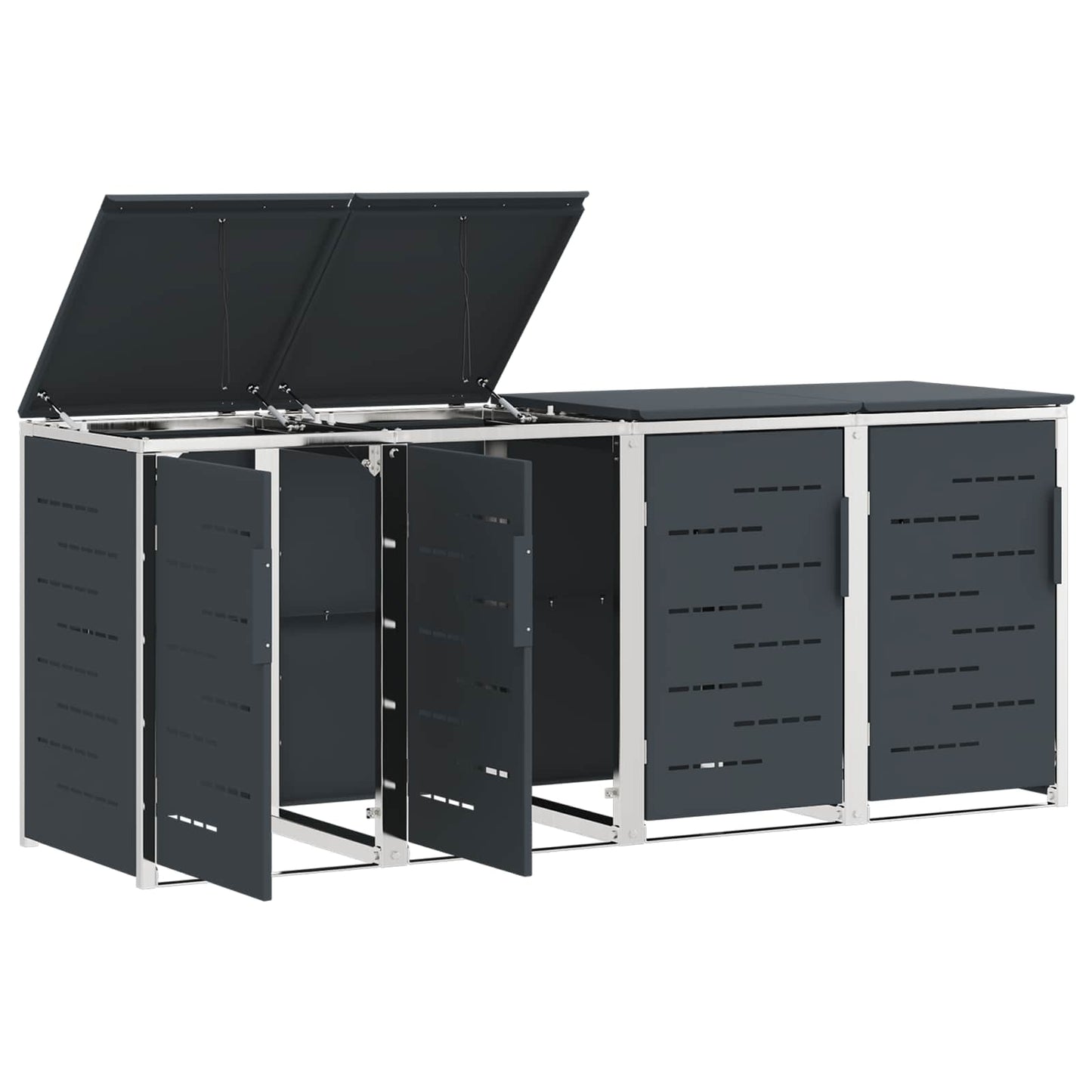 Wheelie Bin Storage Anthracite 276 x 77.5 x 112.5 cm