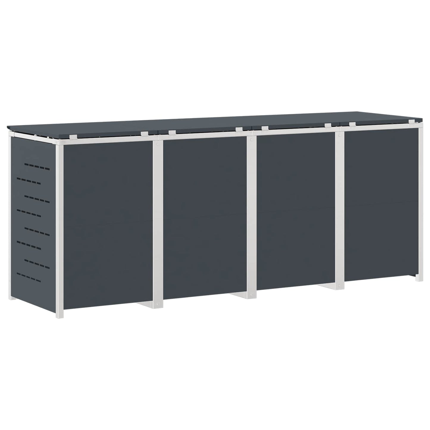Wheelie Bin Storage Anthracite 276 x 77.5 x 112.5 cm