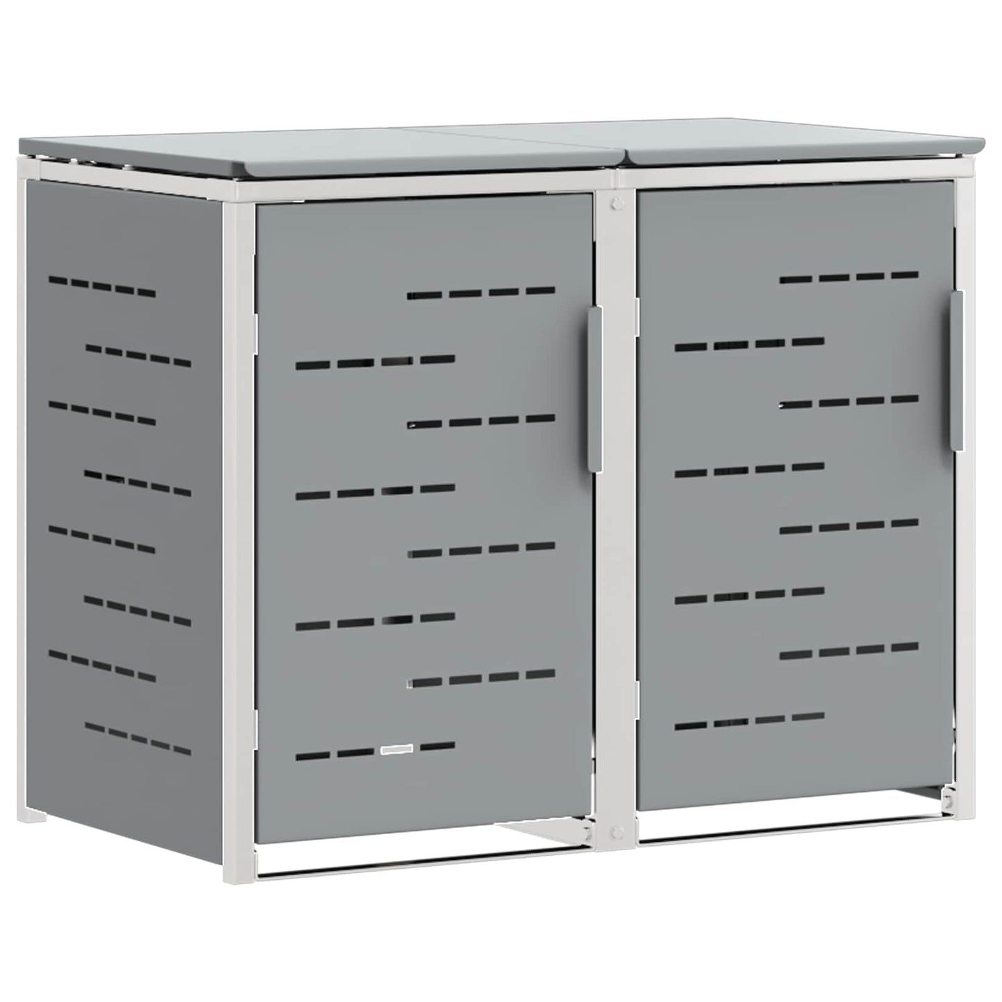 Wheelie Bin Storage Grey 138 x 77.5 x 112.5 cm Stainless Steel
