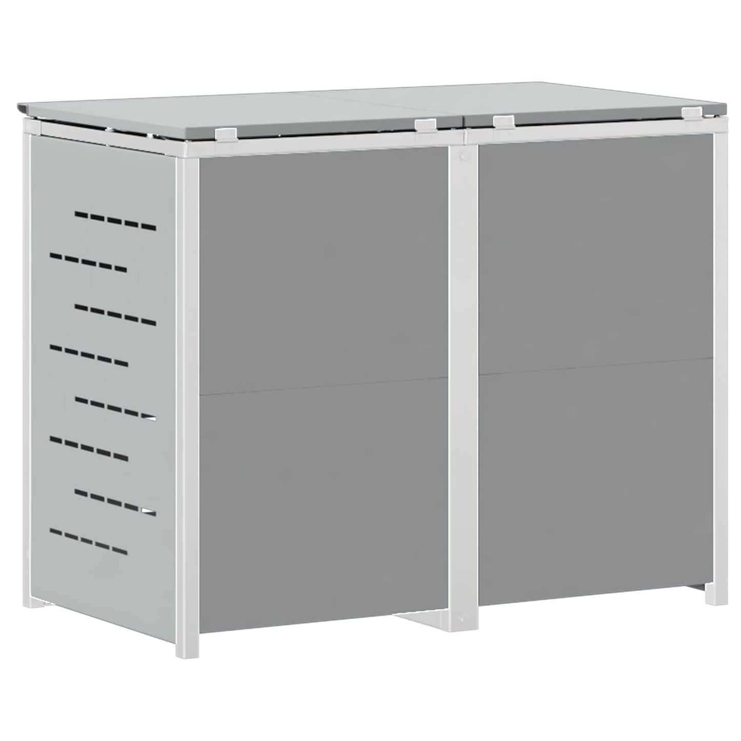 Wheelie Bin Storage Grey 138 x 77.5 x 112.5 cm Stainless Steel