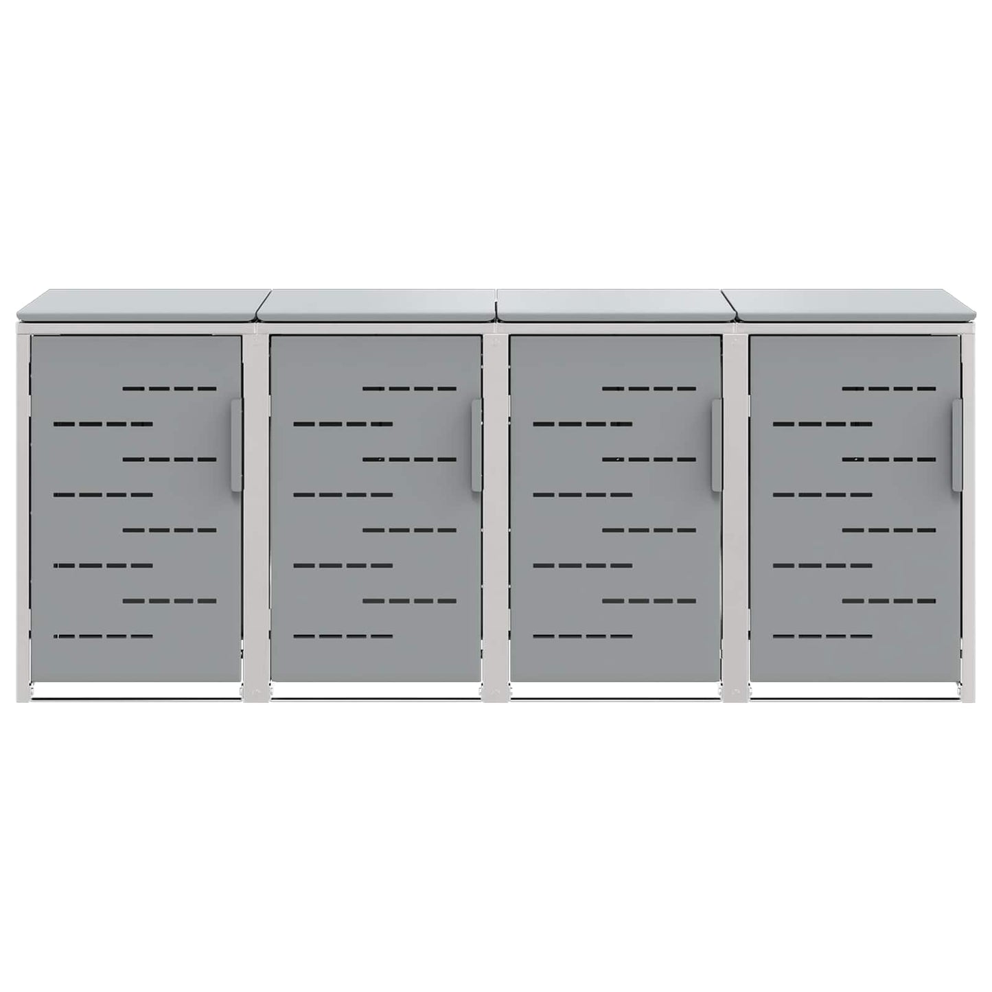 Wheelie Bin Storage Grey 276 x 77.5 x 112.5 cm Stainless Steel