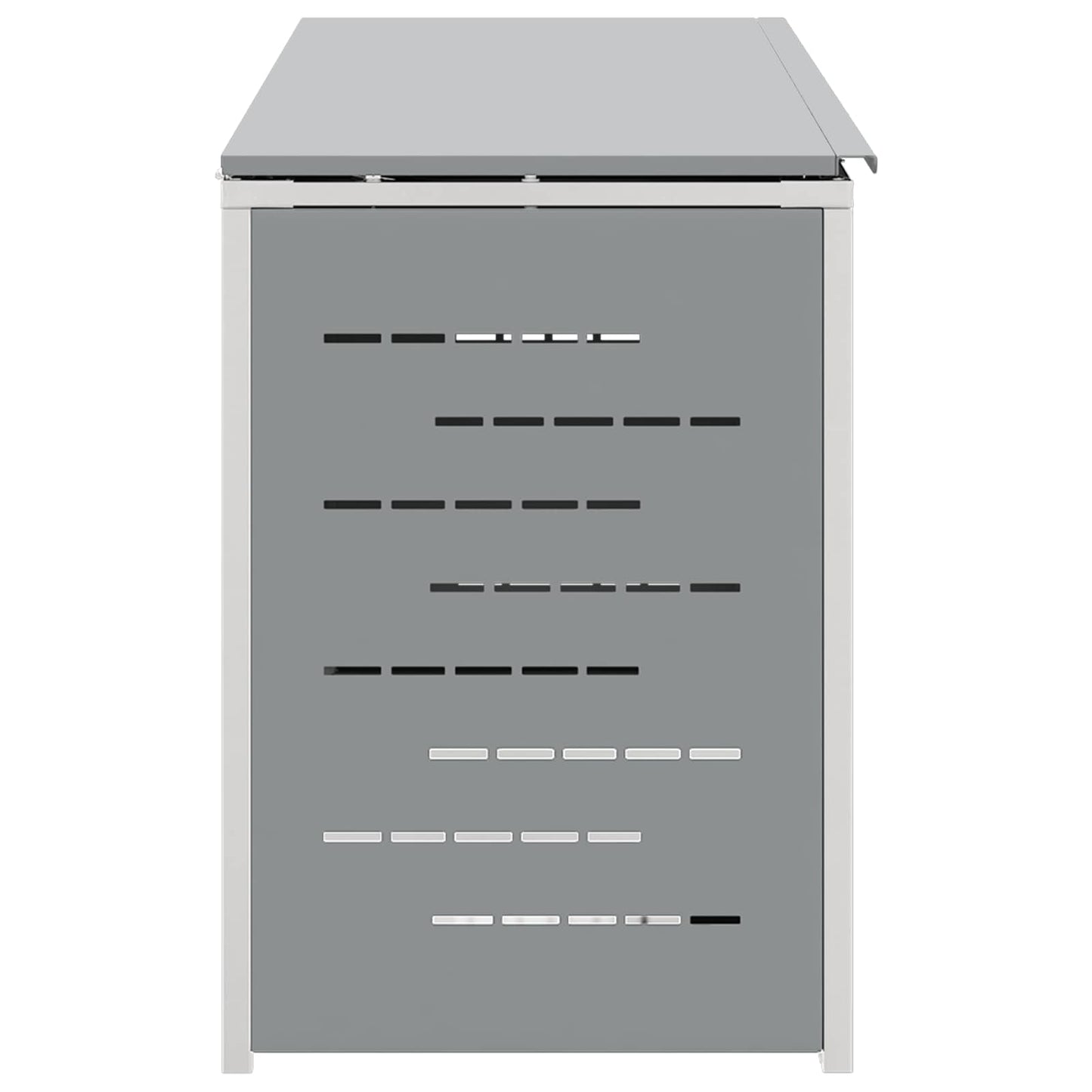 Wheelie Bin Storage Grey 276 x 77.5 x 112.5 cm Stainless Steel